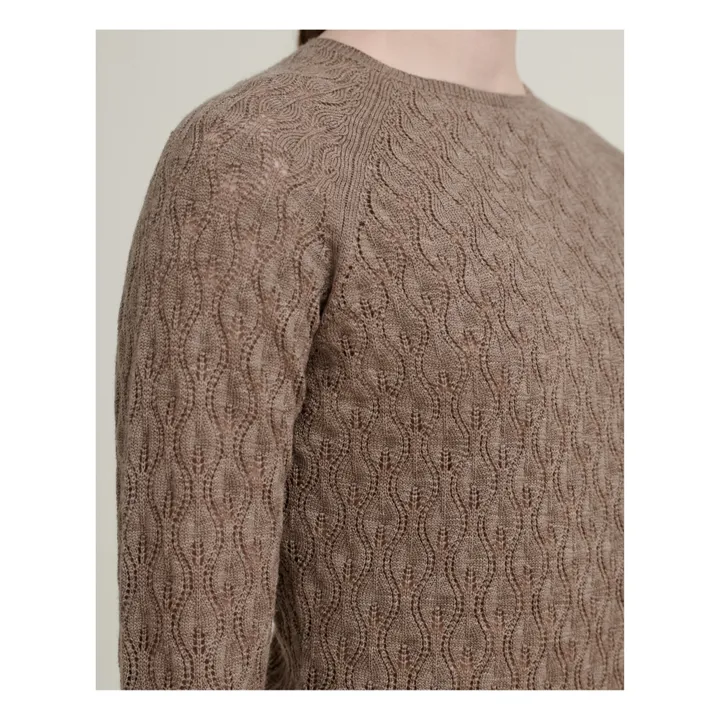 Jersey de lana fina - Colección Mujer  | Gris Topo- Imagen del producto n°3