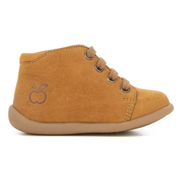 Stand-up Lace-up Boots | Camel- Product image n°0