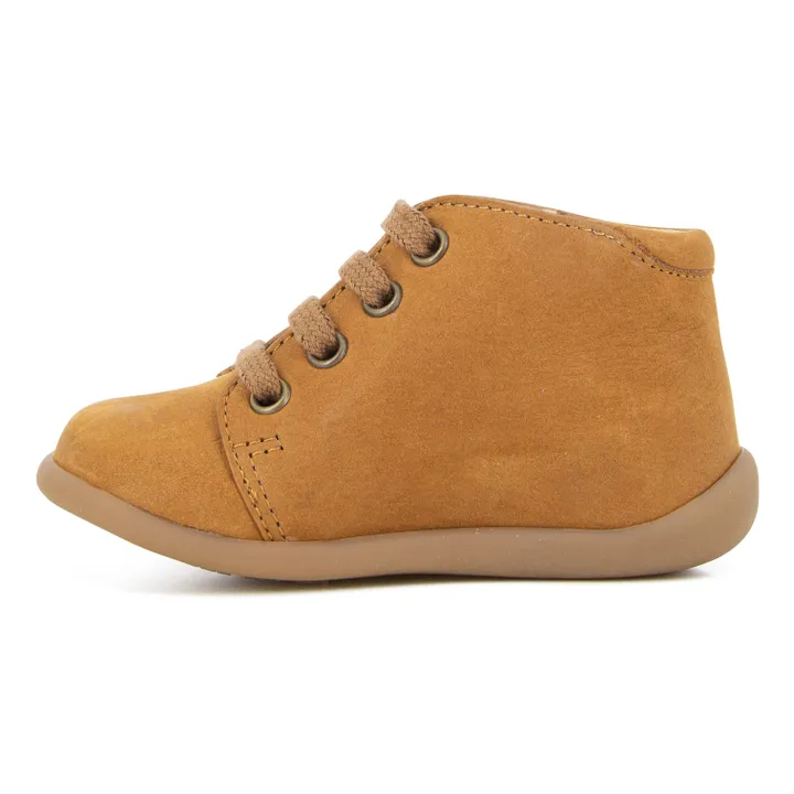 Stand-up Lace-up Boots | Camel- Product image n°2
