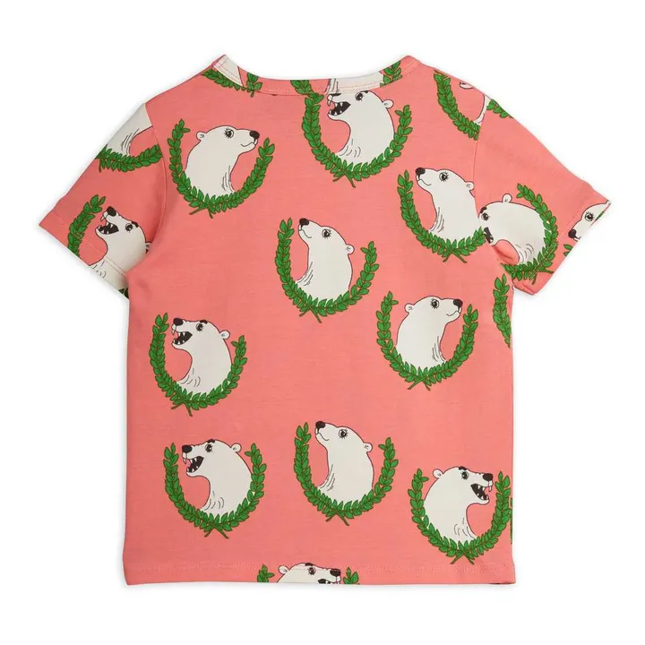 Organic Cotton Bear T-shirt | Pink- Product image n°1