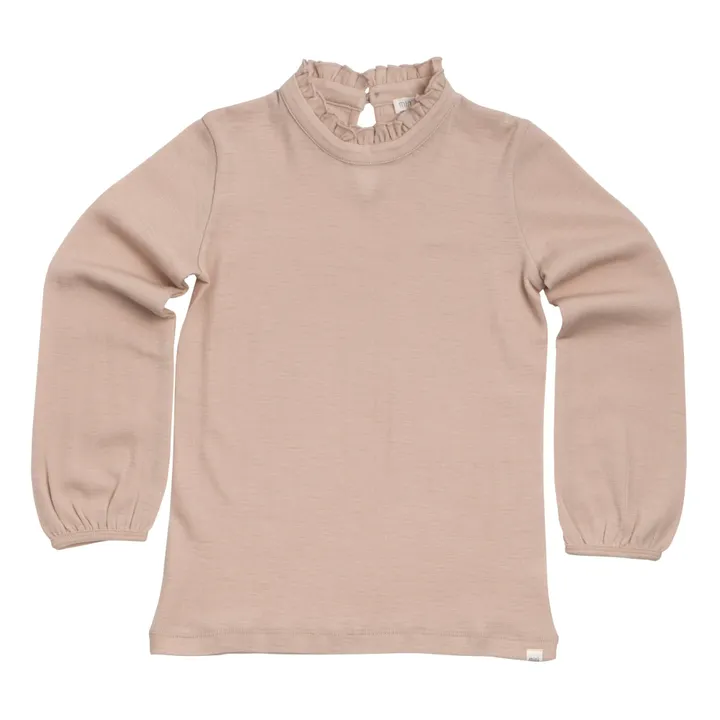 T-Shirt Bluse Vanja Seamless Merinowolle | Sandfarben- Produktbild Nr. 0