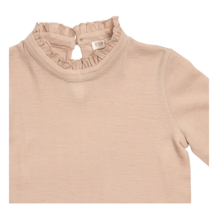 T-Shirt Bluse Vanja Seamless Merinowolle | Sandfarben- Produktbild Nr. 1