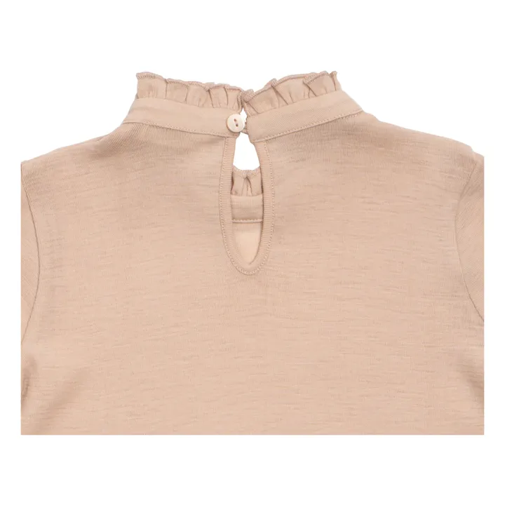 T-Shirt Bluse Vanja Seamless Merinowolle | Sandfarben- Produktbild Nr. 2