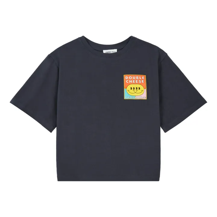 T-Shirt Coton Bio Double Cheese | Noir- Image produit n°0