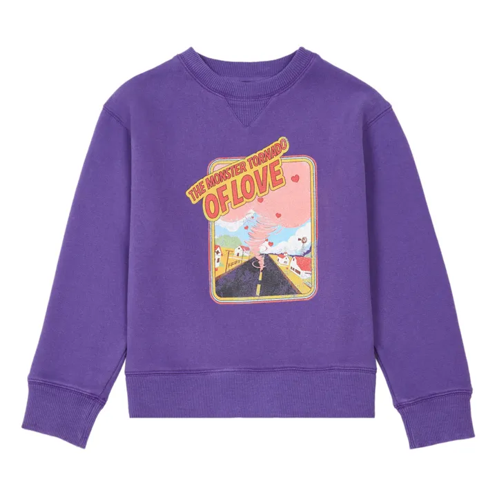 Tornado Organic Cotton Sweatshirt  | Purple- Product image n°0