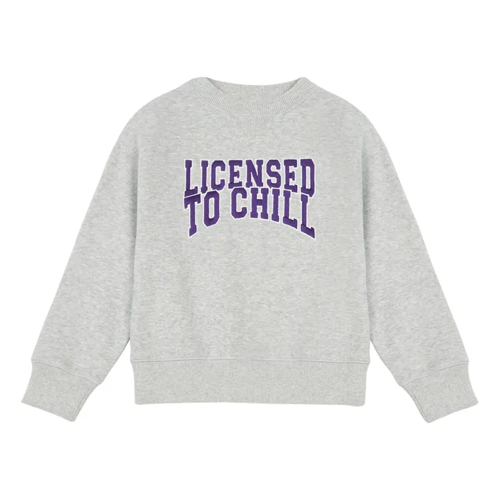 Suéter algodón orgánico Licensed To Chill | Gris Jaspeado- Imagen del producto n°0