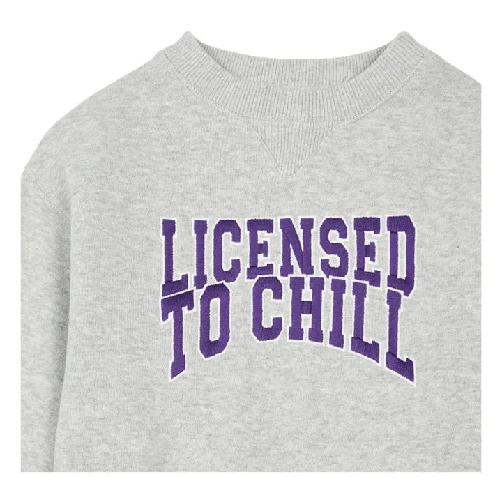 Suéter algodón orgánico Licensed To Chill | Gris Jaspeado- Imagen del producto n°1