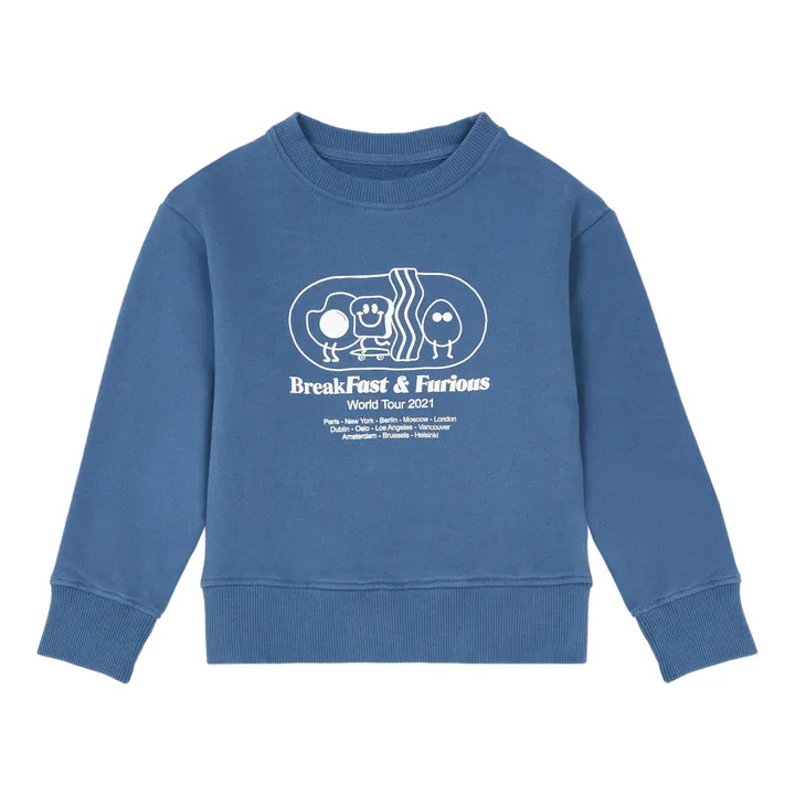 Sweatshirt Bio-Baumwolle Breakfast | Denim- Produktbild Nr. 0