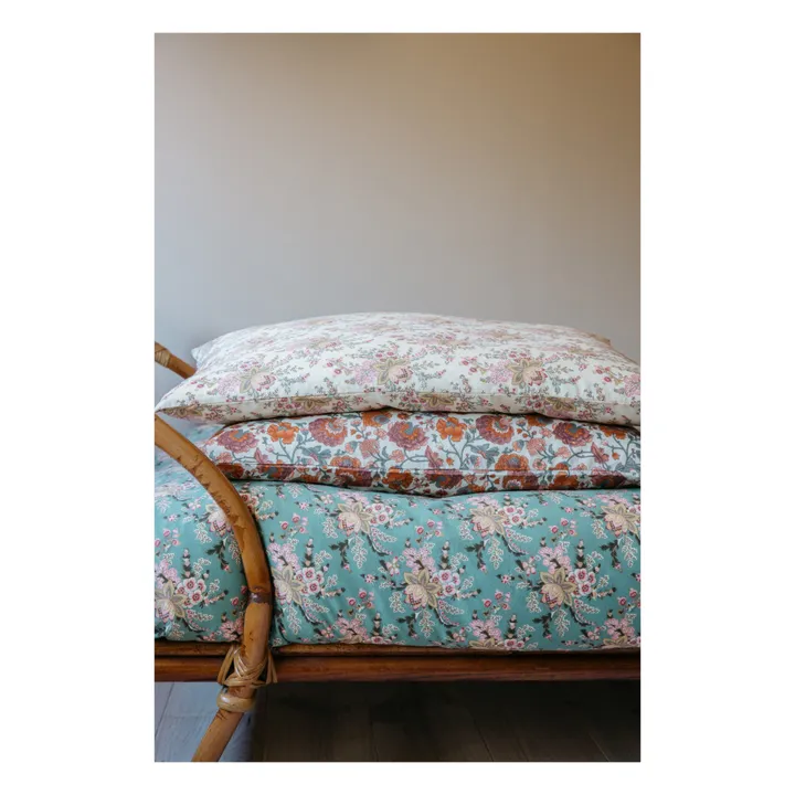 Bettbezug aus Bio-Baumwolle Noemie | Blau- Produktbild Nr. 5
