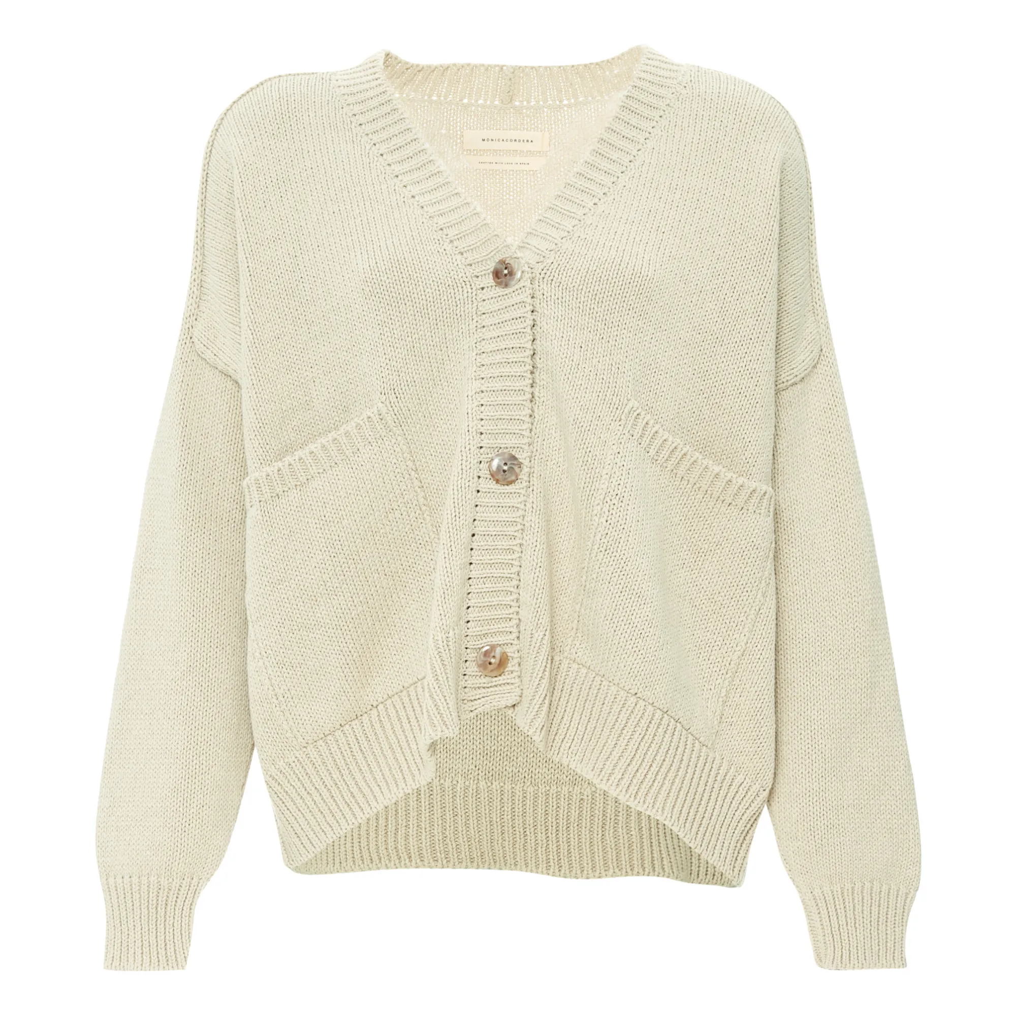 Cordera - Saddle Organic Cotton Cardigan - Sand | Smallable