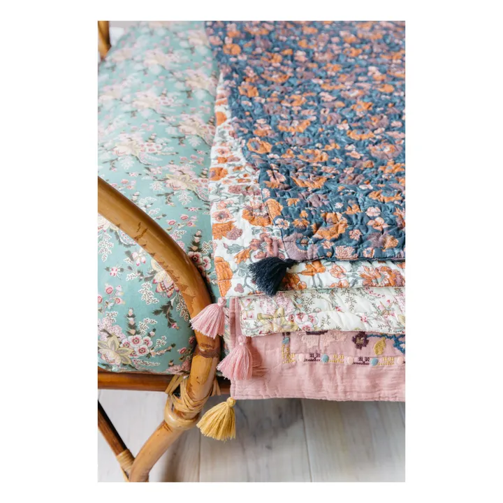 Antoinette Organic Cotton Blanket | Navy blue- Product image n°3