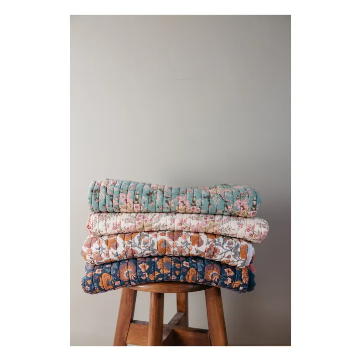 Antoinette Organic Cotton Blanket | Navy blue- Product image n°4