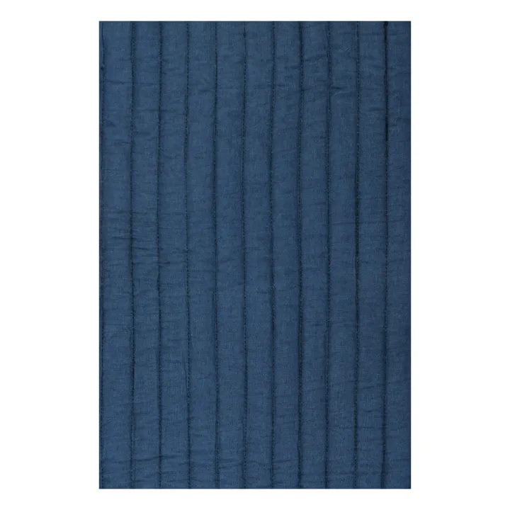 Antoinette Organic Cotton Blanket | Navy blue- Product image n°6