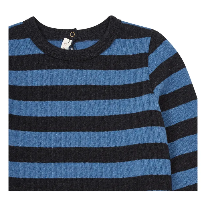 Jersey de punto a rayas | Azul- Imagen del producto n°1