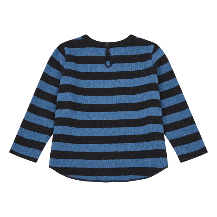 Jersey de punto a rayas | Azul- Imagen del producto n°2