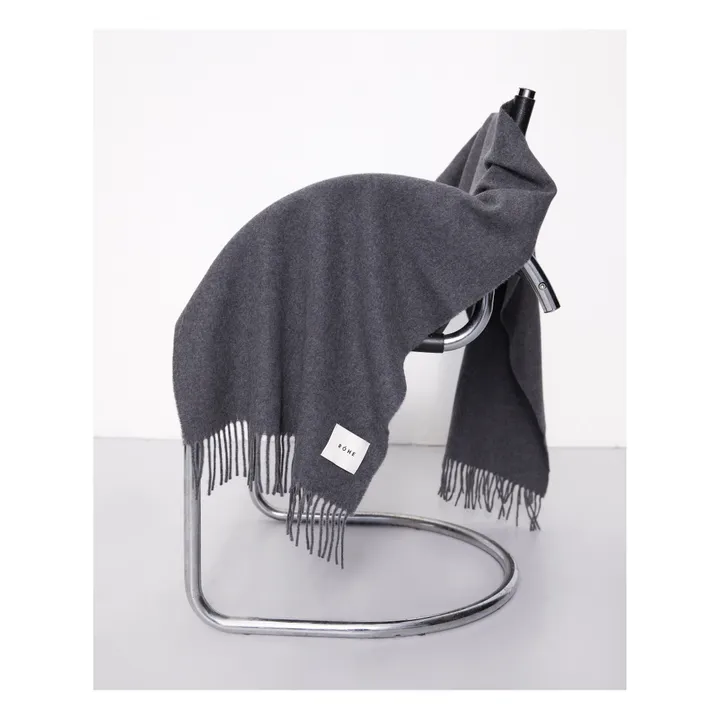 Bufanda de lana Axe | Gris Jaspeado- Imagen del producto n°2