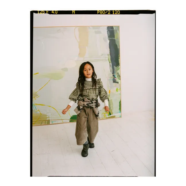 Blouse Dominique Coton Bio | Vert kaki