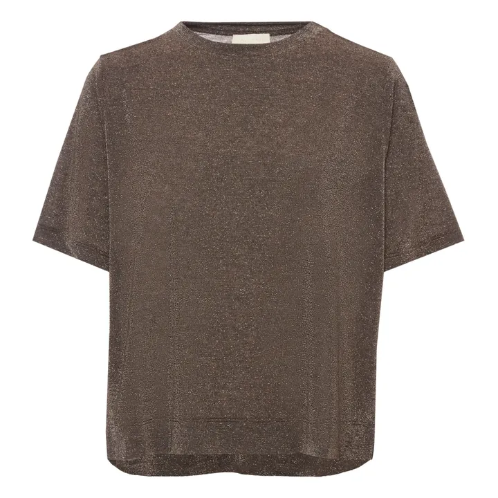 Iora Metallic T-shirt | Brown- Product image n°0