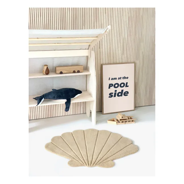 Woollen Shell Rug | Sand
