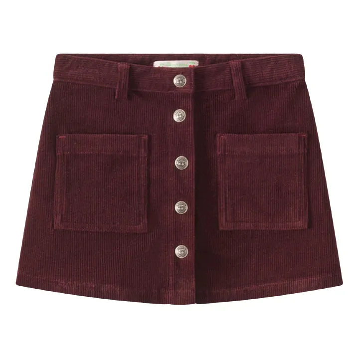 Tison Ribbed Skirt | Burgundy- Product image n°0