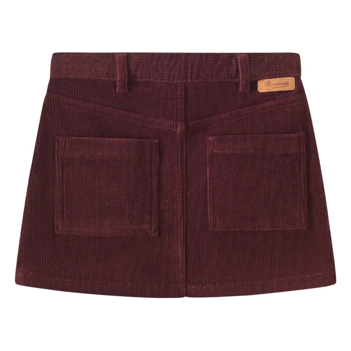 Tison Ribbed Skirt | Burgundy- Product image n°2