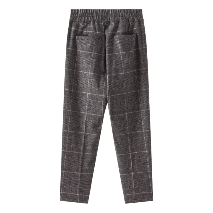 Tilyo Checked Flannel Trousers | Dark grey- Product image n°2