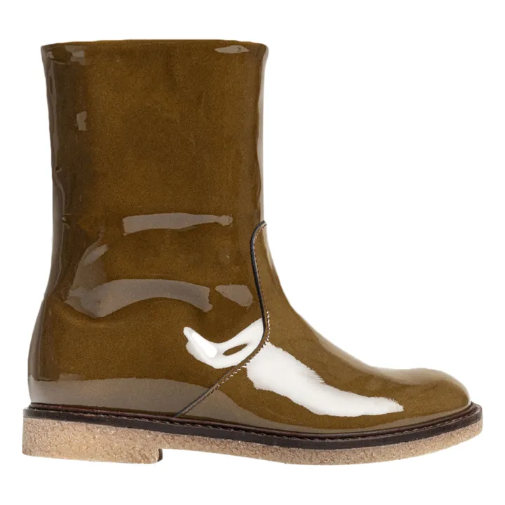 Wild Patent Leather Boots | Khaki- Product image n°0