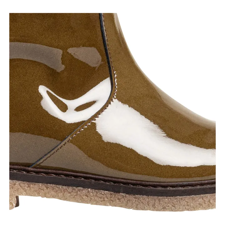 Wild Patent Leather Boots | Khaki- Product image n°3