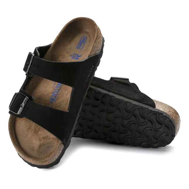 Sandales Arizona Suède et Nubuck - Collection Adulte  | Noir