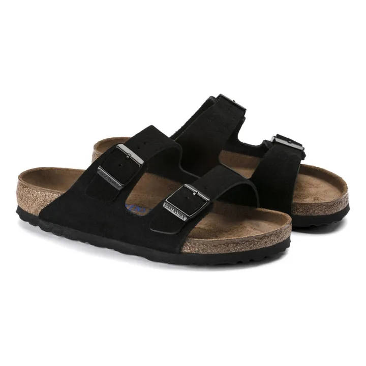 Suede and Nubuck Arizona Sandals - Adult Collection  | Black- Product image n°3