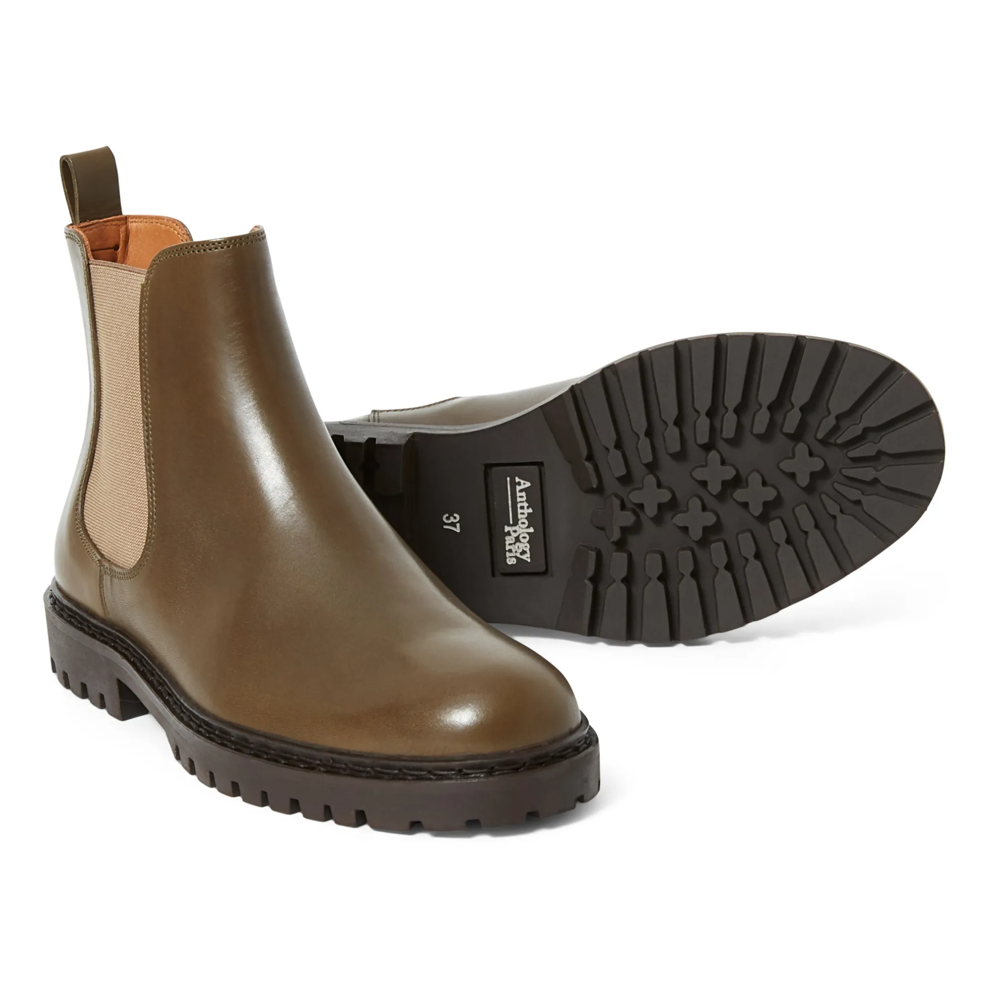 Anthology Paris Chelsea 7488 Cuir Vert kaki Smallable