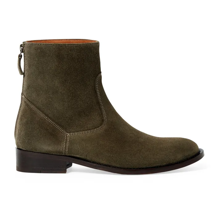 7520 Suede Boots | Khaki- Product image n°0