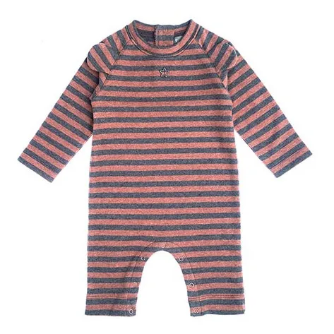 Tocoto Vintage Pink Striped Organic Cotton Jumpsuit