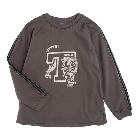 T.Shirt aus Bio-Baumwolle Tiger | Dunkelgrau