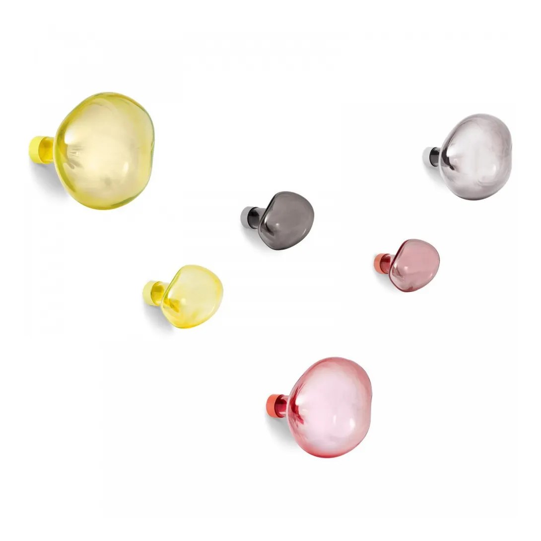 Bubble small glass hook - Coral | Coral- Product image n°3