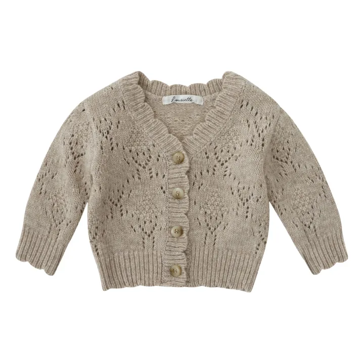 Cárdigan de lana y cashmere para bebé Lili | Beige- Imagen del producto n°0