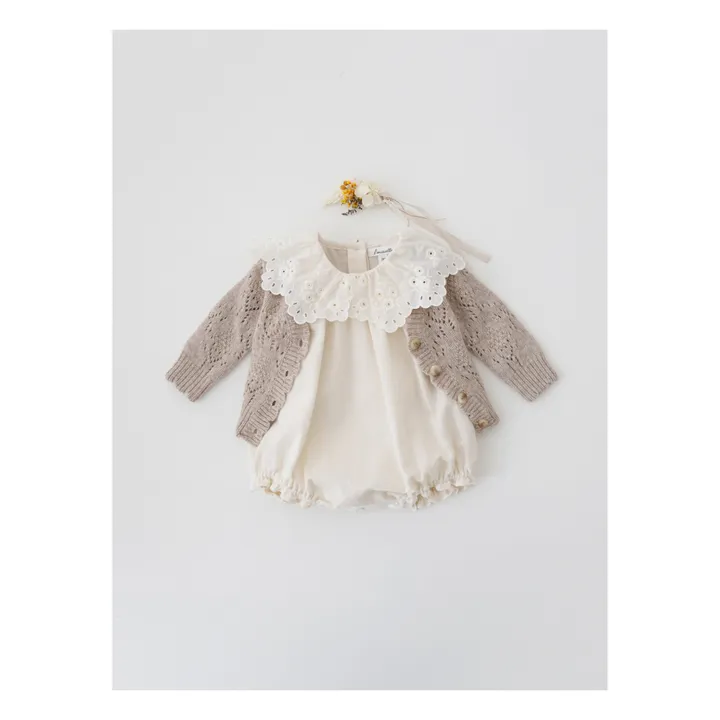 Baby-Strickjacke aus Wolle und Kaschmir Lili | Beige- Produktbild Nr. 1