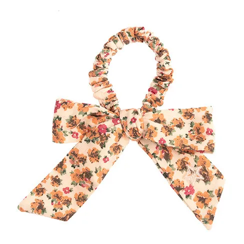 Organic Cotton Floral Scrunchie | Apricot- Product image n°0