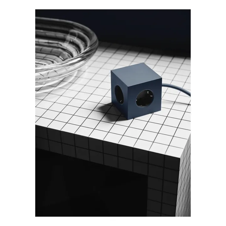 Alargador Square 1 con enchufe USB | Azul- Imagen del producto n°1