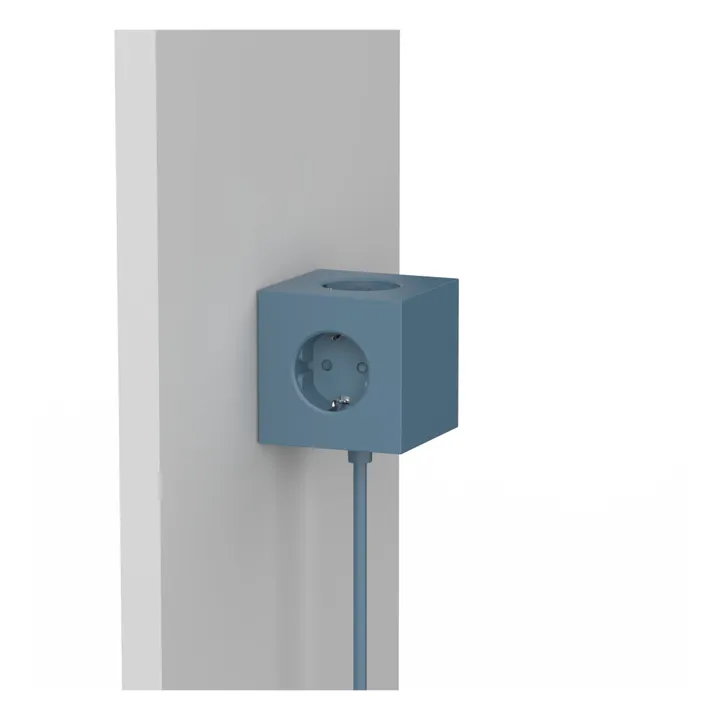 Alargador Square 1 con enchufe USB | Azul- Imagen del producto n°3