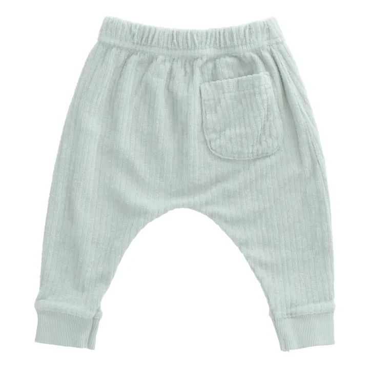 Bessi Organic Cotton Terry Cloth Harem Trousers | Light blue- Product image n°1