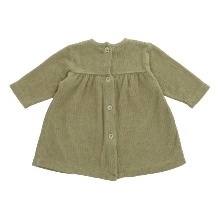 Kendo Organic Cotton Terry Cloth Dress | Khaki- Product image n°1