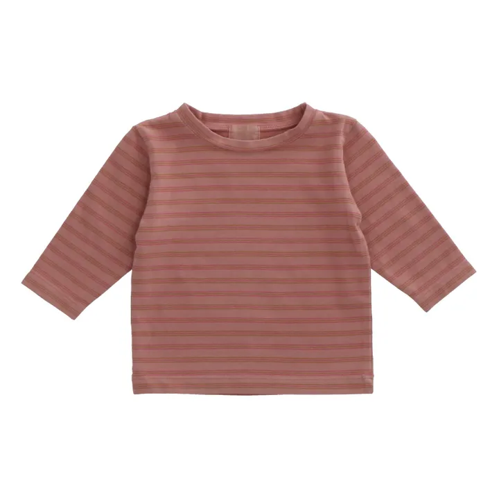 Tylus Organic Cotton Striped T-shirt | Pink- Product image n°0
