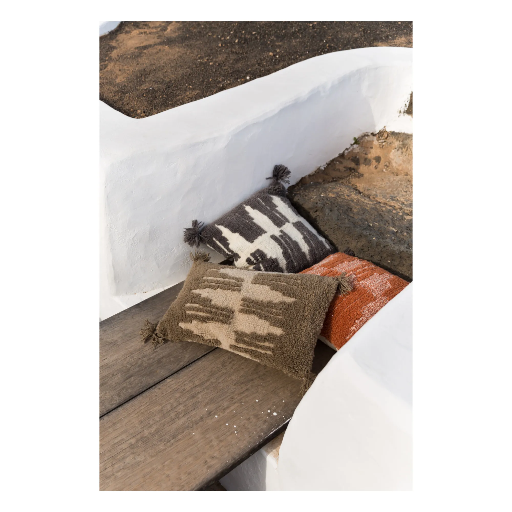 Lorena Canals X Smallable Brown Zagros Rectangular Cushion - Smallable X Lorena Canals