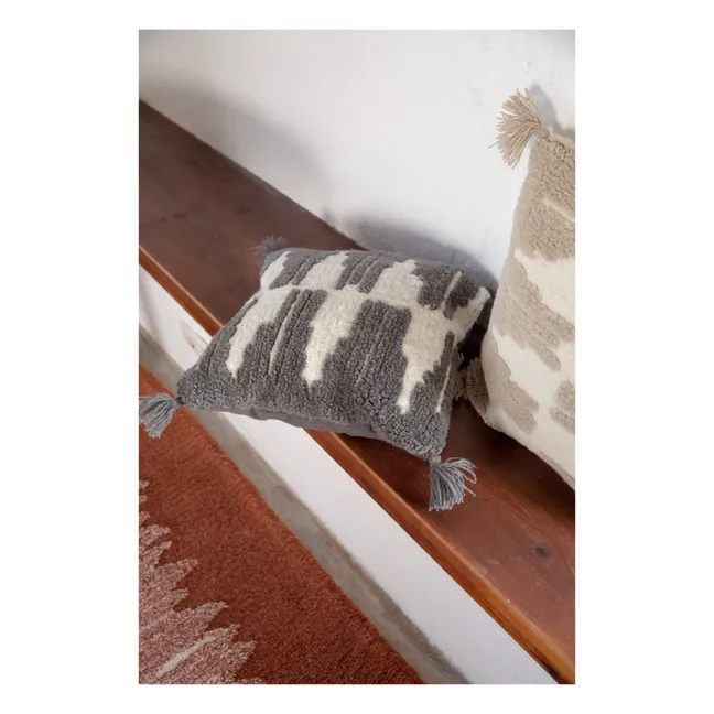 Zagros Square Cushion - Smallable x Lorena Canals | Charcoal grey