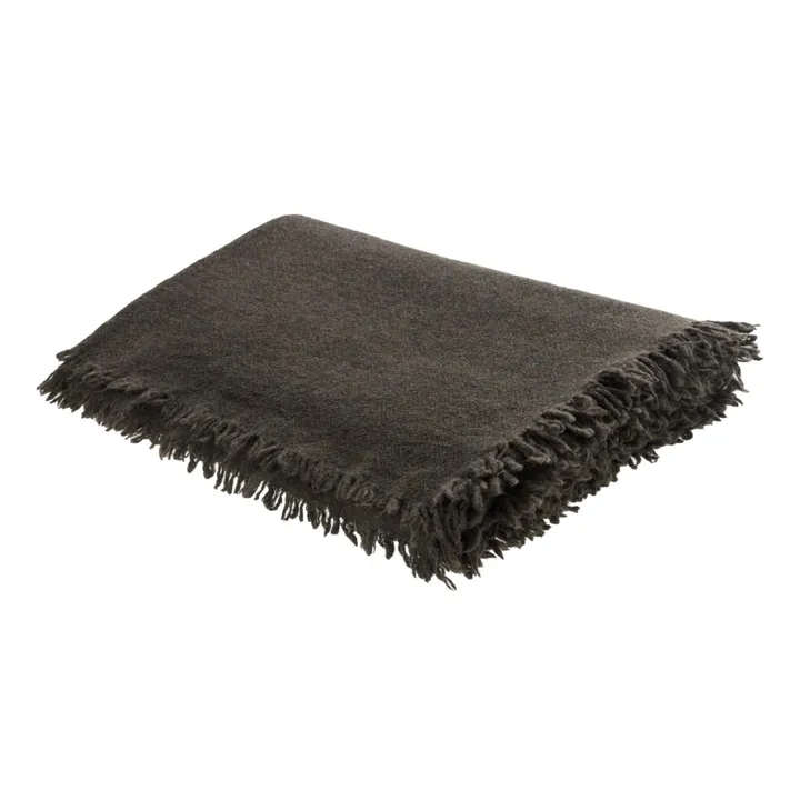 Vice Versa Fringed Blanket | Chocolate- Product image n°0