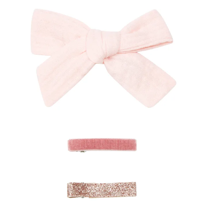 Set of 3 Forever Hair Slides | Pale pink- Product image n°0