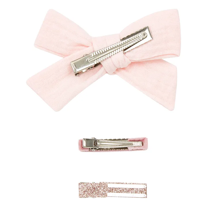 Set of 3 Forever Hair Slides | Pale pink- Product image n°1