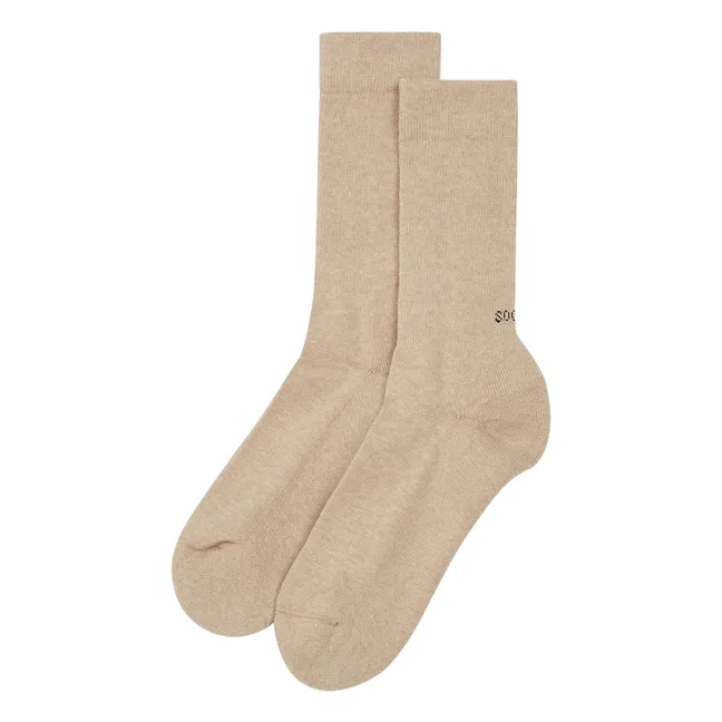 Socken aus Bio-Baumwoll-Mix | Beige