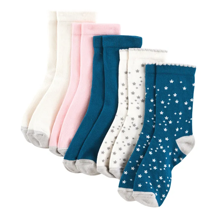 Set of 5 Pairs of Star Socks | Pink- Product image n°0